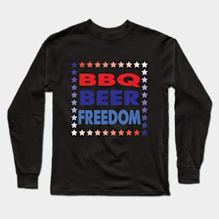 bbq beer freedom Long Sleeve T-Shirt